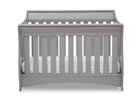 Delta Children Grey (026) Bentley S Series Deluxe 6-in-1 Convertible Crib, Front Crib Silo View 8-Bentley S Series Deluxe 6-in-1 Convertible Crib