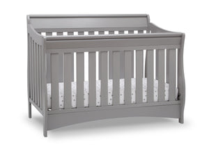 Delta Children Grey (026) Bentley S Series Deluxe 6-in-1 Convertible Crib, Right Crib Silo View 5