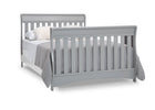 Delta Children Grey (026) Bentley S Series Deluxe 6-in-1 Convertible Crib, Right Full Bed with Headboard and Footboard Silo View 7-Bentley S Series Deluxe 6-in-1 Convertible Crib