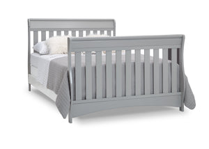 Delta Children Grey (026) Bentley S Series Deluxe 6-in-1 Convertible Crib, Right Full Bed with Headboard and Footboard Silo View 10
