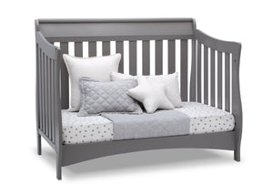 Delta Children Grey (026) Bentley S Series Deluxe 6-in-1 Convertible Crib, Right Day Bed Silo View 7