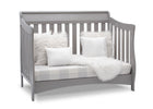 Delta Children Grey (026) Bentley S Series Deluxe 6-in-1 Convertible Crib, Right Sofa Bed Silo View 5-Bentley S Series Deluxe 6-in-1 Convertible Crib