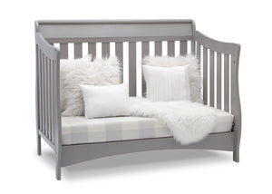 Delta Children Grey (026) Bentley S Series Deluxe 6-in-1 Convertible Crib, Right Sofa Bed Silo View 8