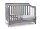 Delta Children Grey (026) Bentley S Series Deluxe 6-in-1 Convertible Crib, Right Toddler Bed Silo View 3-Bentley S Series Deluxe 6-in-1 Convertible Crib