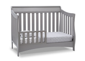 Delta Children Grey (026) Bentley S Series Deluxe 6-in-1 Convertible Crib, Right Toddler Bed Silo View 6