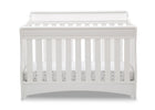 Delta Children Bianca White (130) Bentley S Series Deluxe 6-in-1 Convertible Crib, Front Crib Silo View 16-Bentley S Series Deluxe 6-in-1 Convertible Crib