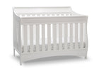 Delta Children Bianca White (130) Bentley S Series Deluxe 6-in-1 Convertible Crib, Right Crib Silo View 10-Bentley S Series Deluxe 6-in-1 Convertible Crib