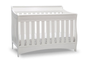 Delta Children Bianca White (130) Bentley S Series Deluxe 6-in-1 Convertible Crib, Right Crib Silo View 13