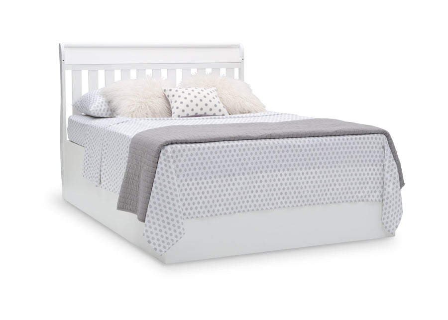 Delta Children Bianca White (130) Bentley S Series Deluxe 6-in-1 Convertible Crib, Right Full Bed with Headboard Silo View 14-Bentley S Series Deluxe 6-in-1 Convertible Crib