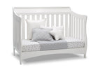 Delta Children Bianca White (130) Bentley S Series Deluxe 6-in-1 Convertible Crib, Right Day Bed Silo View 12-Bentley S Series Deluxe 6-in-1 Convertible Crib