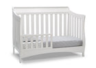 Delta Children Bianca White (130) Bentley S Series Deluxe 6-in-1 Convertible Crib, Right Toddler Bed Silo View 11-Bentley S Series Deluxe 6-in-1 Convertible Crib