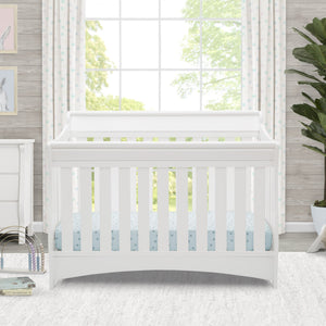 Delta Children Bianca White (130) Bentley S Series Deluxe 6-in-1 Convertible Crib 53