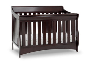 Delta Children Dark Chocolate (207) Bentley S Series Deluxe 6-in-1 Convertible Crib, Right Crib Silo View 21