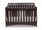Delta Children Dark Chocolate (207) Bentley S Series Deluxe 6-in-1 Convertible Crib, Front Crib Silo View 24-Bentley S Series Deluxe 6-in-1 Convertible Crib