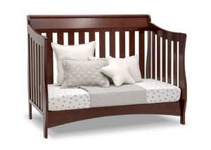 Delta Children Black Cherry Espresso (607) Bentley S Series Deluxe 6-in-1 Convertible Crib, Right Day Bed Silo View 31