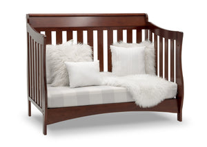 Delta Children Black Cherry Espresso (607) Bentley S Series Deluxe 6-in-1 Convertible Crib, Right Sofa Silo View 32