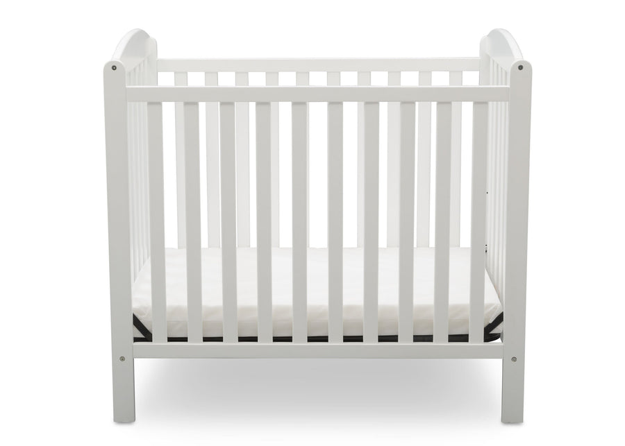 Bianca White (130) 8-Sprout Mini Crib with Mattress