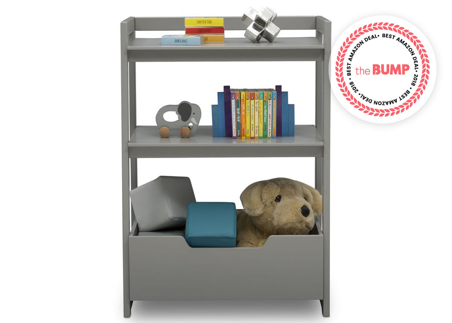 Delta Children Grey 026 Gateway Small Laddershelf (W101452), Front Silo with Props, a3a 6-Small Ladder Shelf