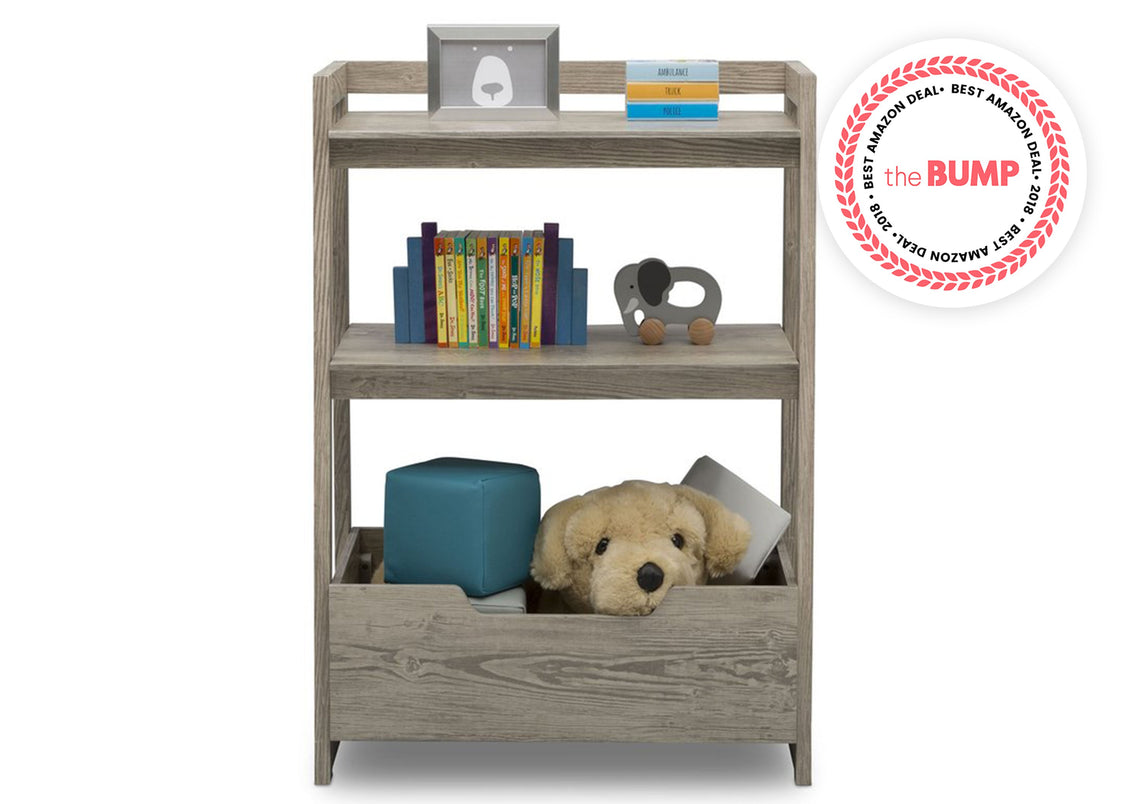 Delta Children Crafted Limestone 1334 Gateway Small Laddershelf (W101452), Front Silo with Props, d3d