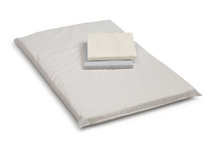 Delta Children Bianca White (130) Mini Convertible Baby Crib with Mattress and 2 Sheets Crib Mattress Sheets View 7