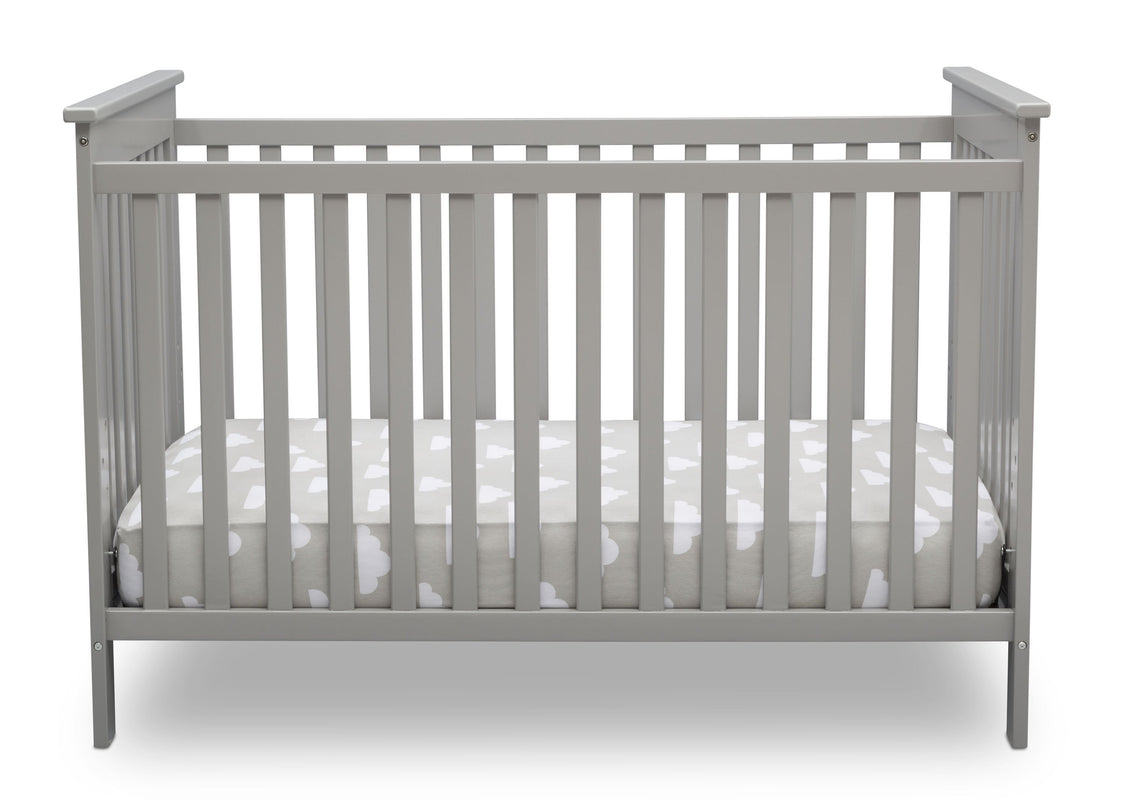 Delta Children Grey (026) Adley 3-in-1 Crib (W102130) Front Silo a2a
