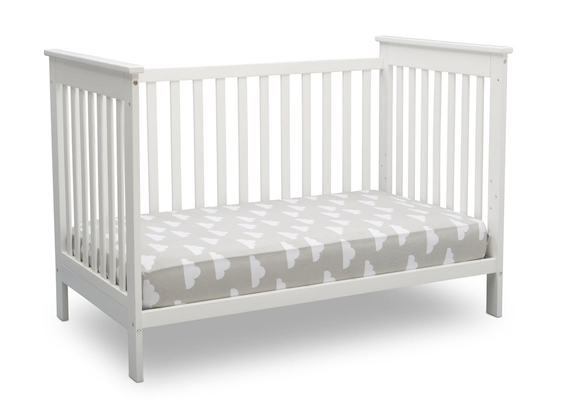 Delta Children Bianca White (130) Adley 3-in-1 Crib (W102130) Daybed conversion b5b