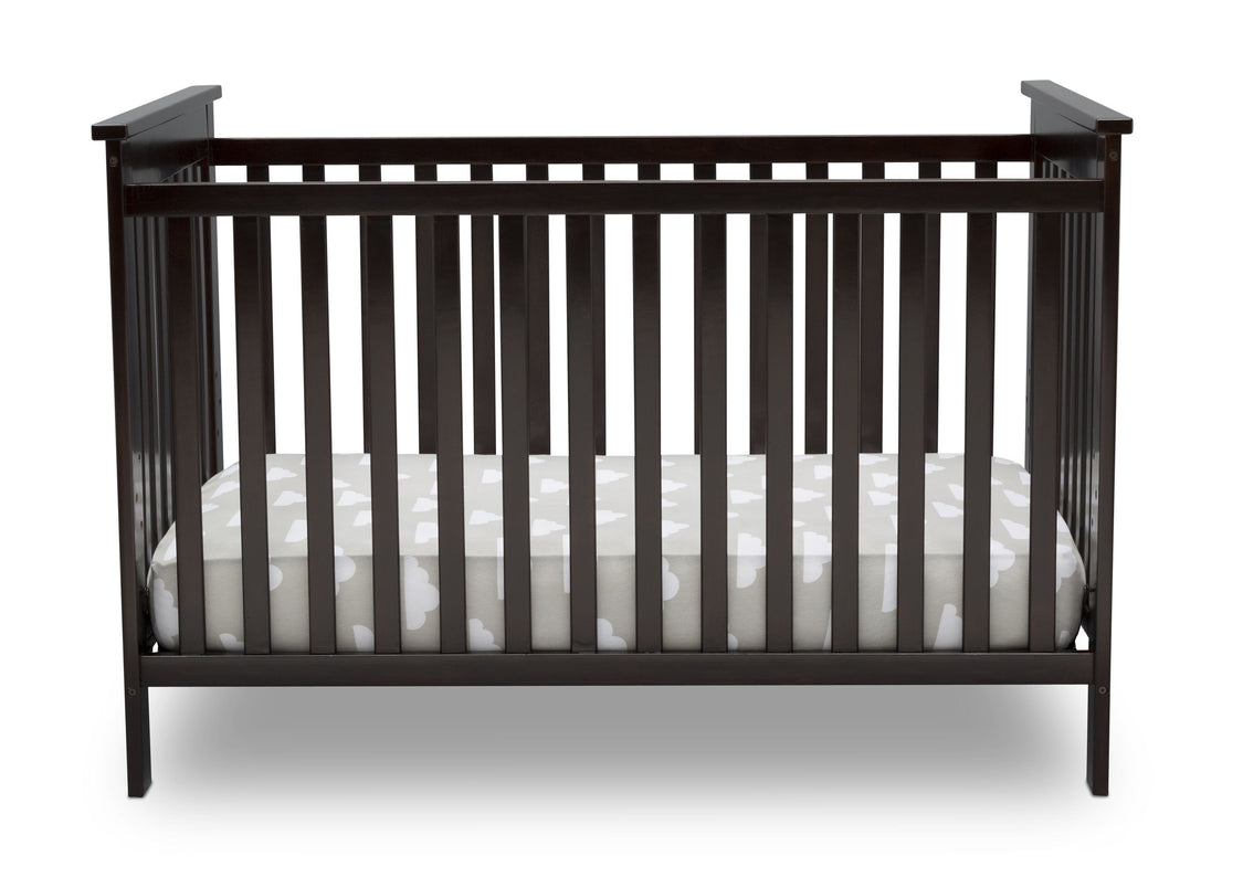 Delta Children Dark Chocolate (207) Adley 3-in-1 Crib (W102130) Front Silo c2c
