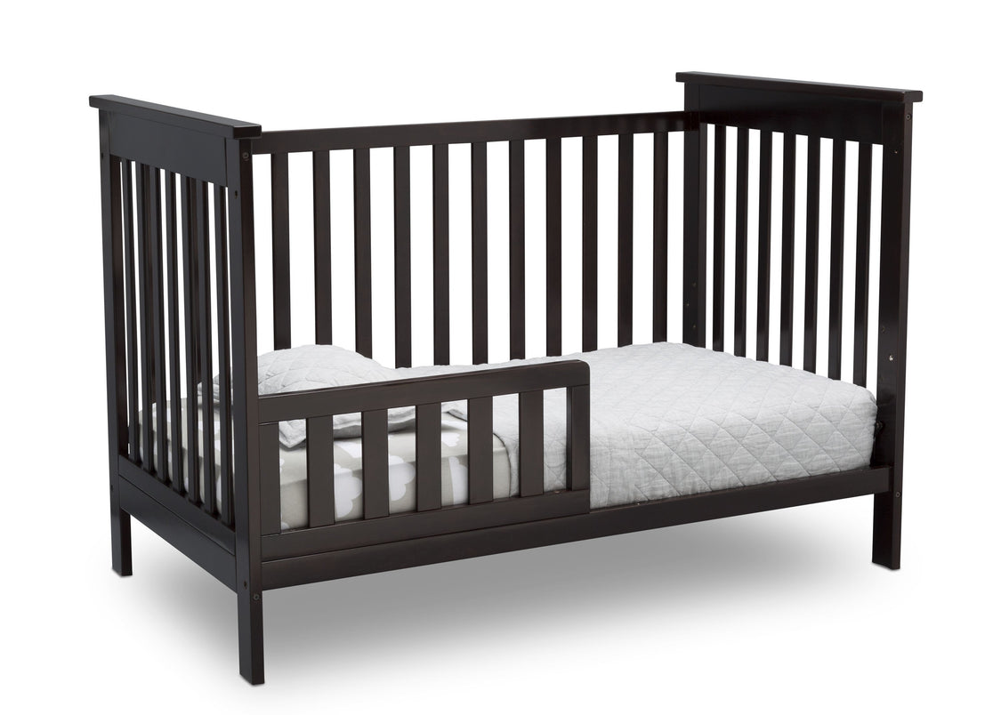 Delta Children Dark Chocolate (207) Adley 3-in-1 Crib (W102130) Toddler Bed c4c