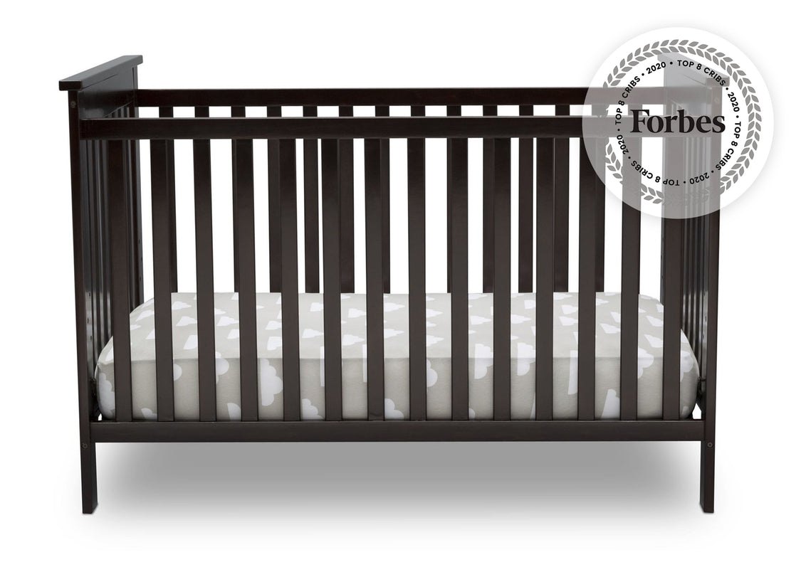 Delta Children Dark Chocolate 207 Adley 3-in-1 Crib (W102130) Front Silo c2c