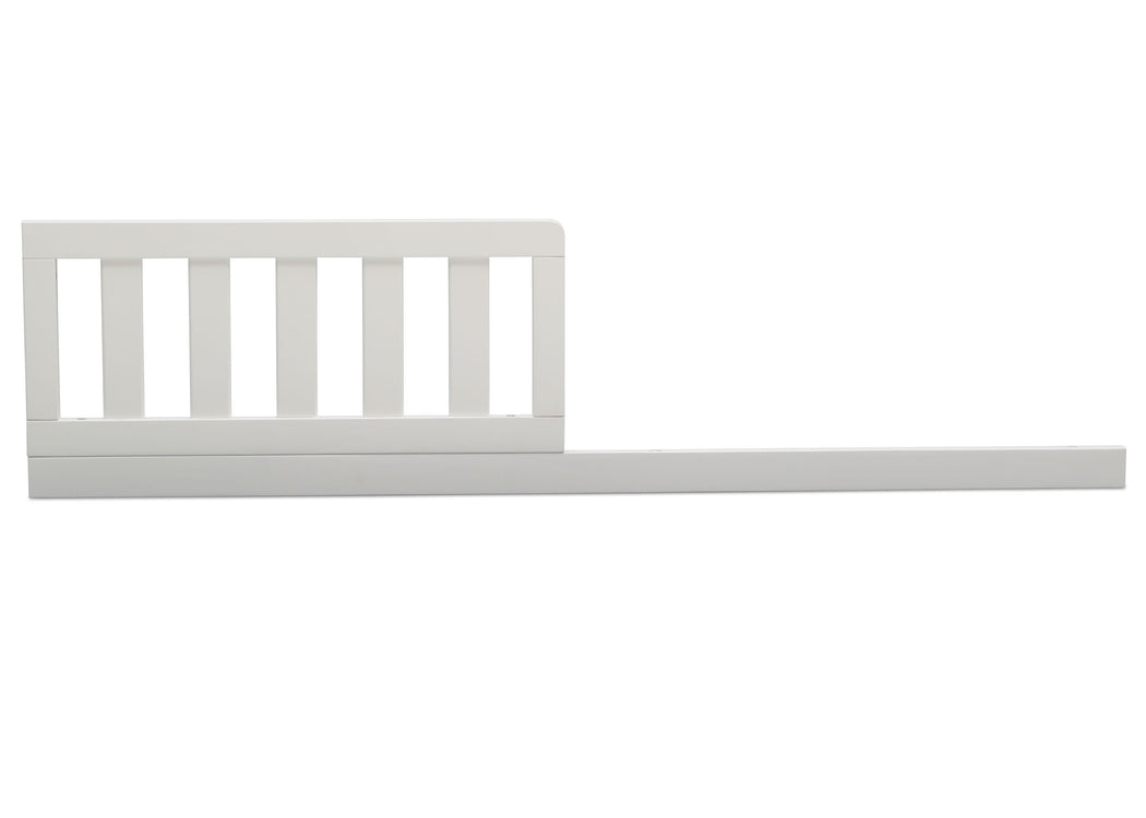 Delta Children Bianca White (130) Daybed/Toddler Guardrail Kit (W102725), Toddler Bed Front View, b1b