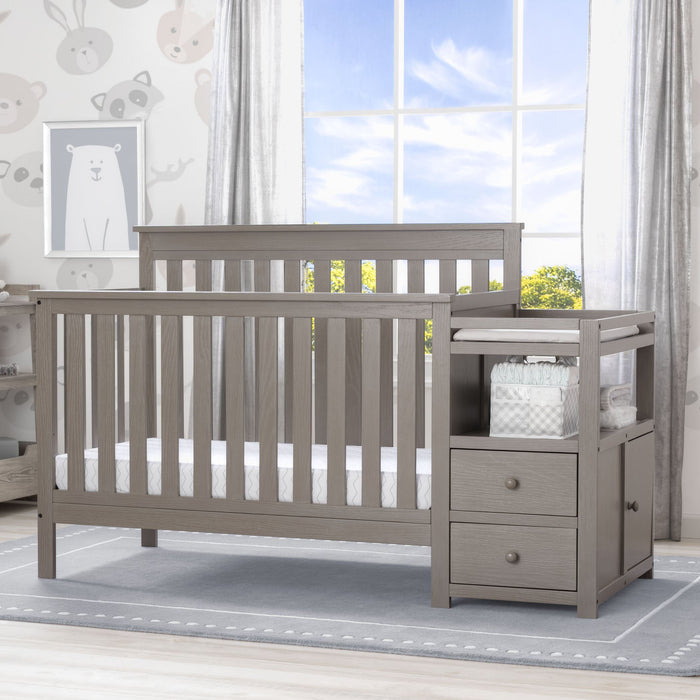 Textured Pebble Grey (1341) W103160-1341 1-Mason Convertible Baby Crib N Changer
