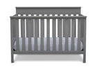 Delta Children Grey (026) Kingswood 4-in-1 Convertible Baby Crib Front Crib Silo View 6-Kingswood 4-in-1 Convertible Baby Crib