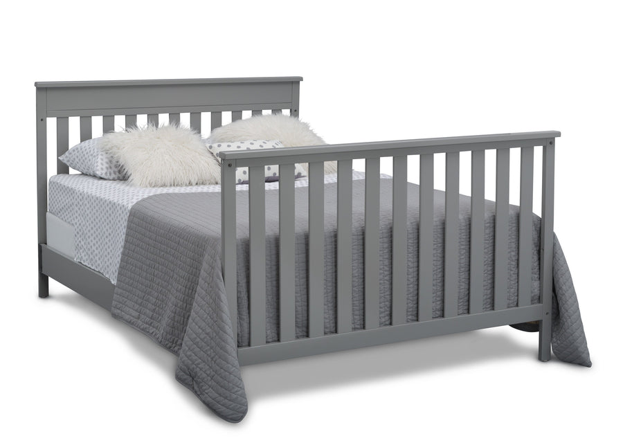 Delta Children Grey (026) Kingswood 4-in-1 Convertible Baby Crib Full Size Bed Silo View 5-Kingswood 4-in-1 Convertible Baby Crib