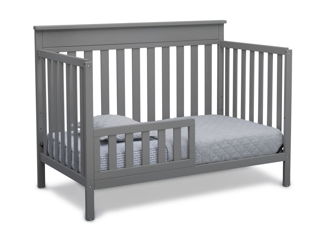 Delta Children Grey (026) Kingswood 4-in-1 Convertible Baby Crib Toddler Bed Silo View