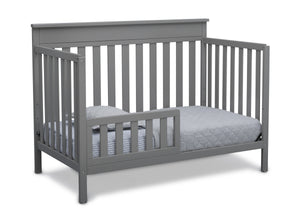 Delta Children Grey (026) Kingswood 4-in-1 Convertible Baby Crib Toddler Bed Silo View 5