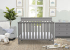 Grey (026) 1-Kingswood 4-in-1 Convertible Baby Crib
