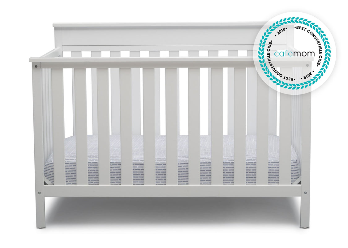 Kingswood 4 in 1 Convertible Baby Crib Bianca White 130