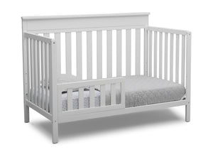 Delta Children Bianca White (130) Kingswood 4-in-1 Convertible Baby Crib Toddler Bed Silo View 11