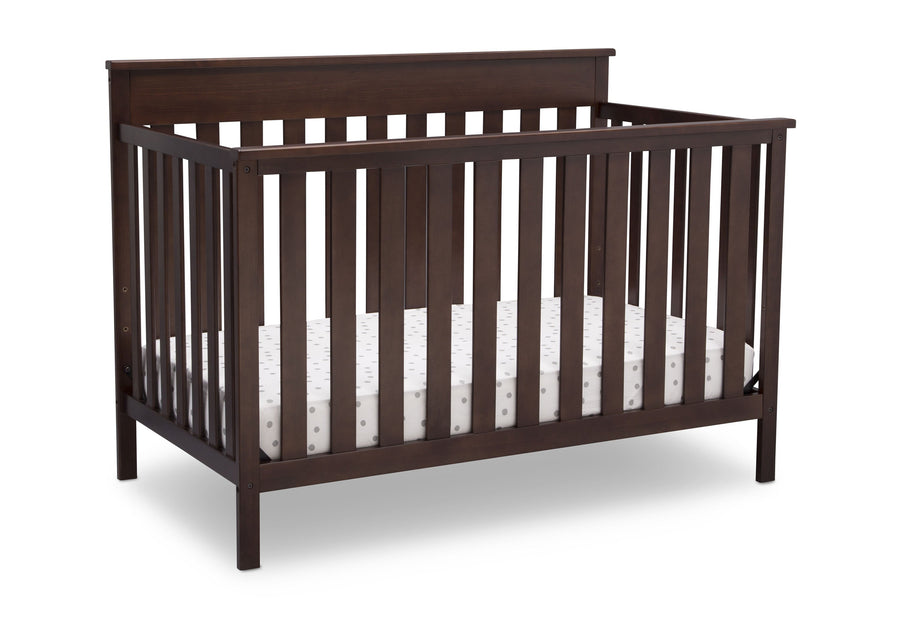 Delta Children Walnut Espresso (1324) Kingswood 4-in-1 Convertible Baby Crib Right Crib Silo View 16-Kingswood 4-in-1 Convertible Baby Crib
