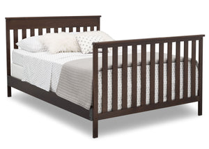 Delta Children Walnut Espresso (1324) Kingswood 4-in-1 Convertible Baby Crib Full Size Bed Silo View 19