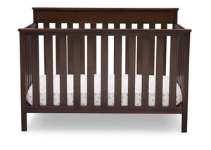 Delta Children Walnut Espresso (1324) Kingswood 4-in-1 Convertible Baby Crib Front Crib Silo View 41