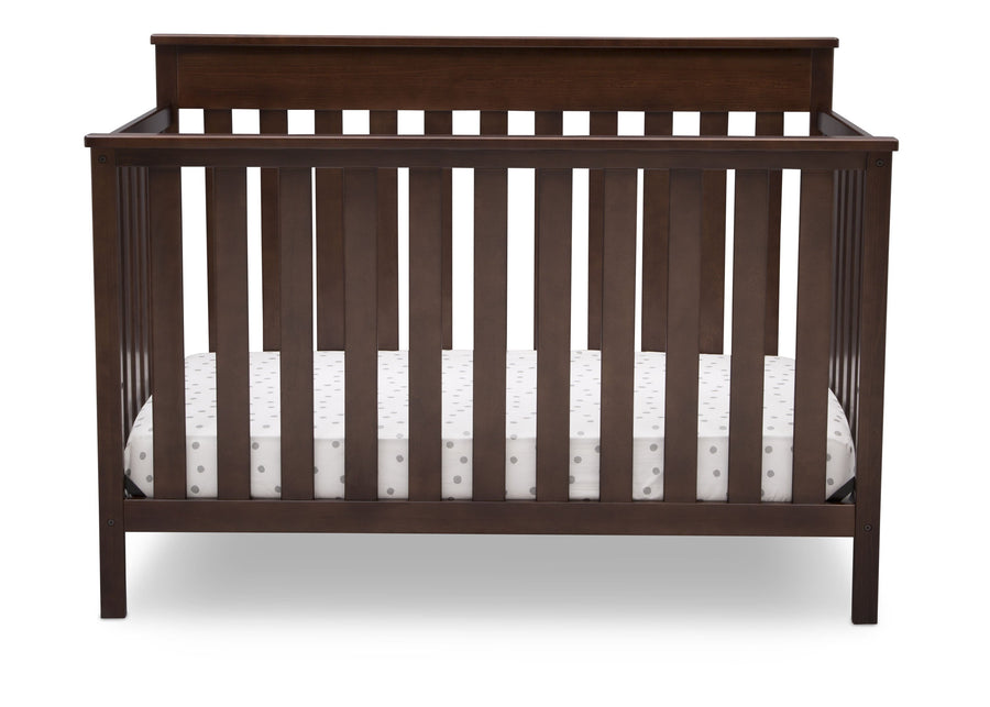 Delta Children Walnut Espresso (1324) Kingswood 4-in-1 Convertible Baby Crib Front Crib Silo View 20-Kingswood 4-in-1 Convertible Baby Crib