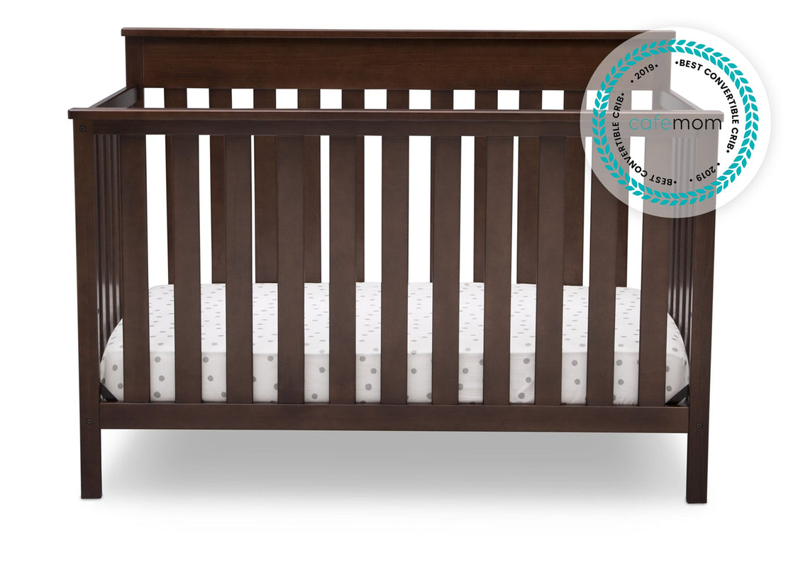 Kingswood 4 in 1 Convertible Baby Crib Walnut Espresso 1324