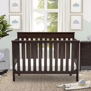 Delta Children Walnut Espresso (1324) Kingswood 4-in-1 Convertible Baby Crib 35