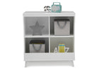 Delta Children Bianca White with Natural (123) Essex Changing Table/Bookcase, Bookcase Front Silo View 2-Essex Changing Table/Bookcase