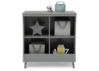 Delta Children Grey with Natural (1359) Essex Changing Table/Bookcase, Bookcase Front Silo View 6-Essex Changing Table/Bookcase