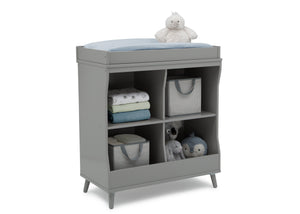 Delta Children Grey with Natural (1359) Essex Changing Table/Bookcase, Right Silo View 17