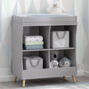 Delta Children Grey with Natural (1359) Essex Changing Table/Bookcase 19
