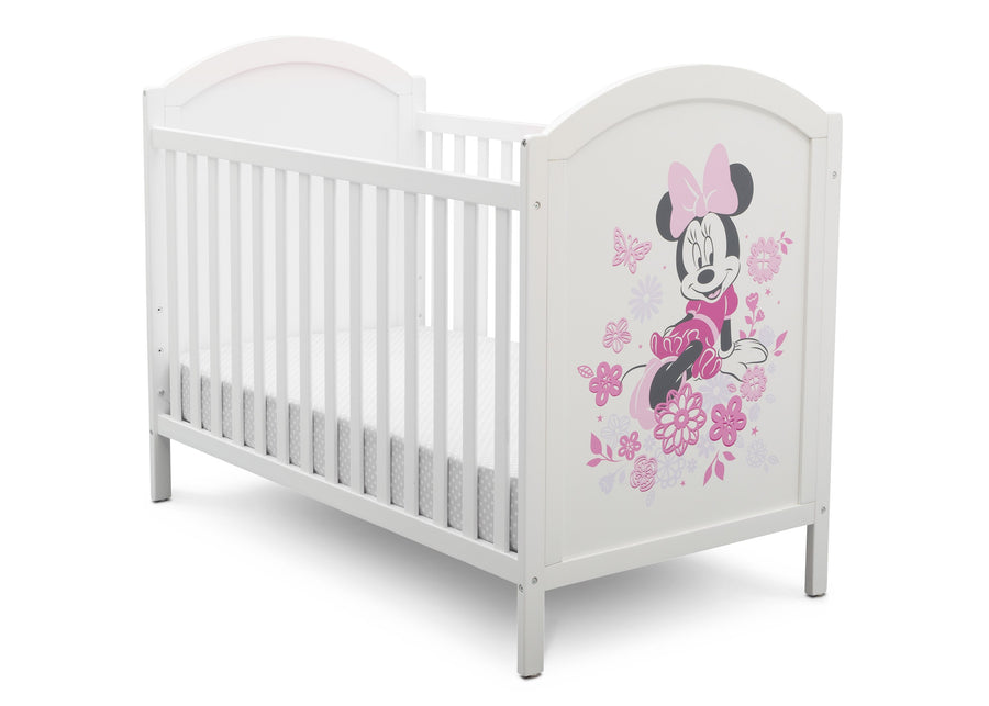 Disney Bianca White with Minnie Mouse (1302) Minnie Mouse 4-in-1 Convertible Crib by Delta Children, Detail View 7-Minnie Mouse 4-in-1 Convertible Crib