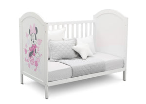 Disney Bianca White with Minnie Mouse (1302) Minnie Mouse 4-in-1 Convertible Crib by Delta Children, Day Bed Silo View 5